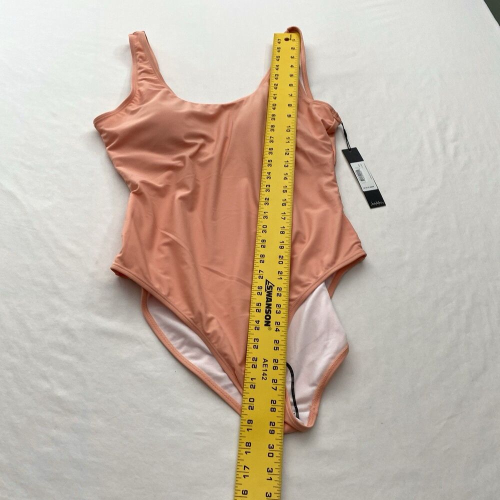 Nicole Miller One Piece Bathing Swim Suit Womens XL Coral Scoop Back Beach - Picture 10 of 11
